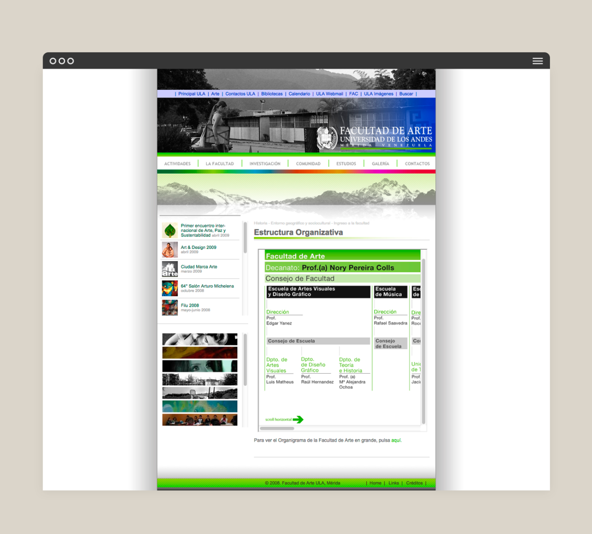 Faculty of Arts & Design Website 3