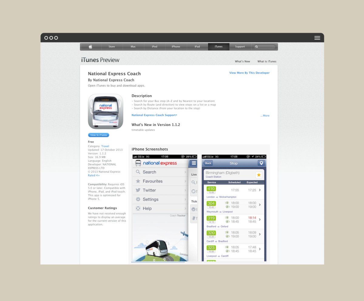 National Express Coach iOS App 12