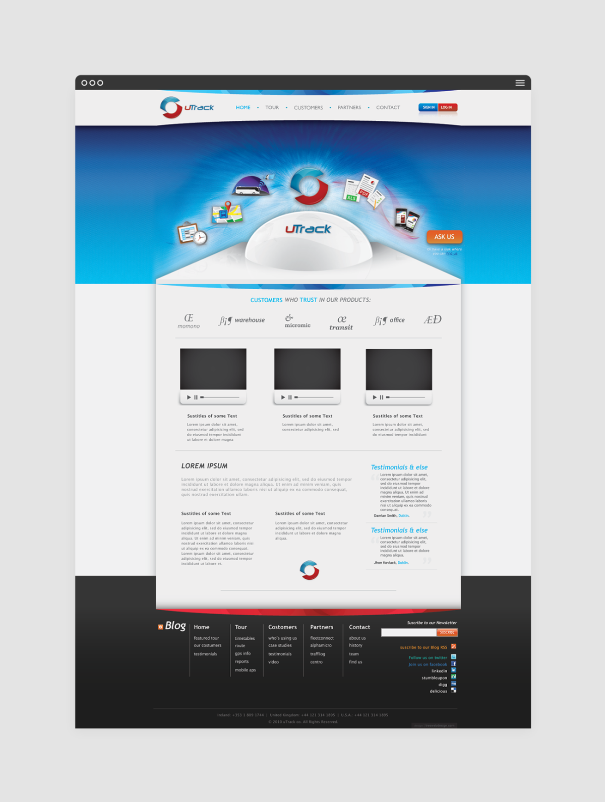 uTrack Web Template 2